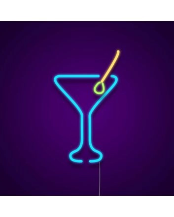 Martini Glass Neon Sign for Bars and Social Spaces