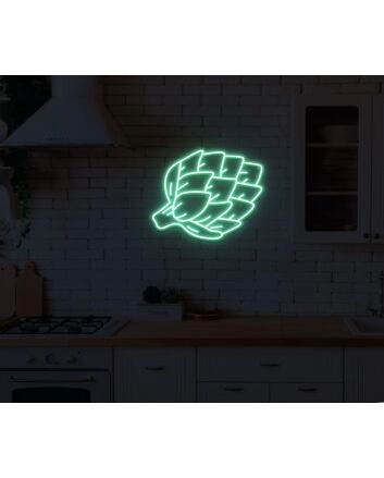 Artichoke Neon Sign for Food Lovers and Whimsical Decor