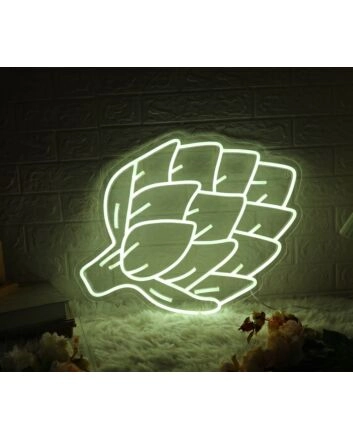 Artichoke Neon Sign for Food Lovers and Whimsical Decor