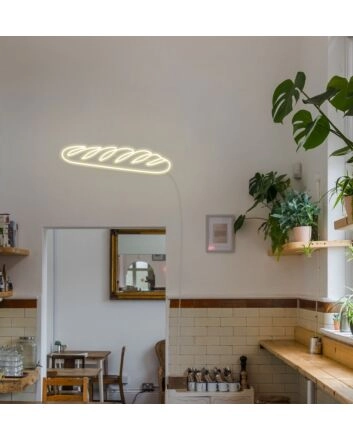 Baguette Neon Sign for Food Lovers and Whimsical Decor