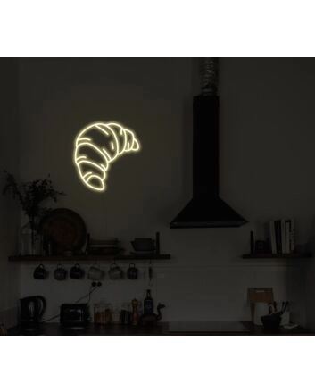 Croissant Neon Sign for Food Lovers and Whimsical Decor