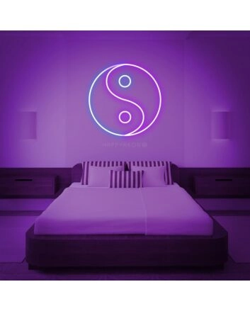 Chinese Element Yin Yang Balance Neon Sign for Cultural and Spiritual Spaces