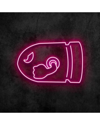 Bullet Bill Neon Sign for Video Game Fans
