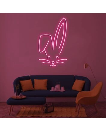 The Rabbit Neon Sign for Animal and Whimsical Decor