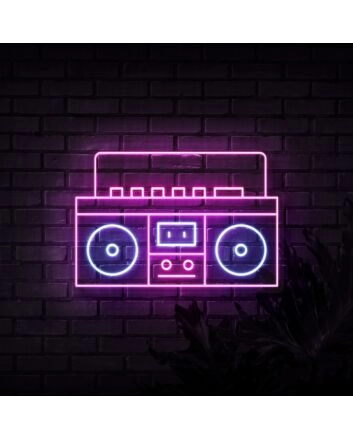 Boom Box Neon Sign for Music Lovers