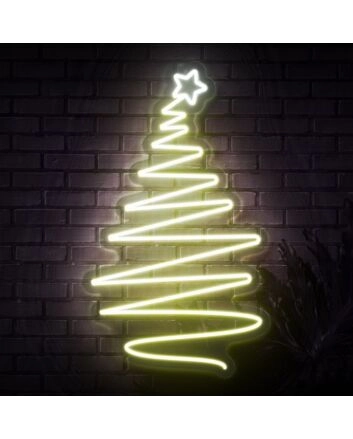 Christmas Tree Neon Sign for Holiday and Festive Spaces
