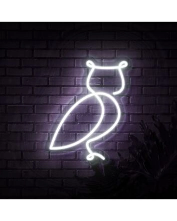 Owl Neon Sign for Nature and Whimsical Decor