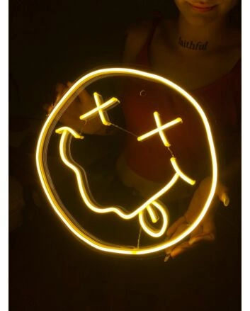 Nirvana Smile Crazy Neon Sign for Music Lovers