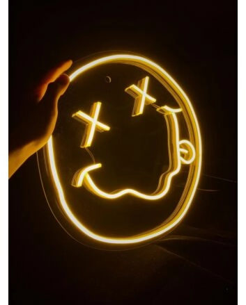 Nirvana Smile Crazy Neon Sign for Music Lovers
