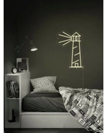 Lighthouse Neon Sign for Nautical and Coastal Decor
