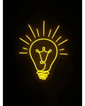 Light Bulb Neon Sign for Bright and Creative Spaces