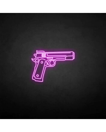 &#39;Pistol&#39; neon sign