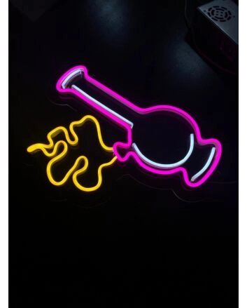 Bong Ganja Leaf Neon Sign for Cannabis Enthusiasts