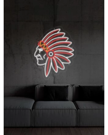 Apache Indian Neon Sign for Cultural and Whimsical Decor