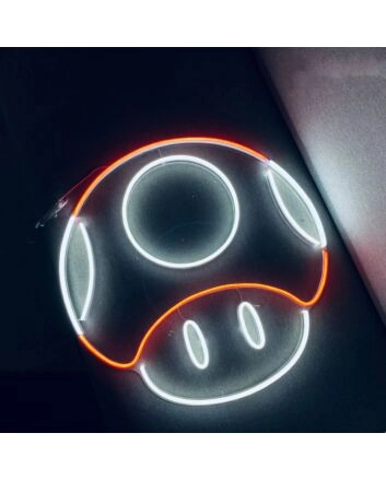 Mario Mushroom Game Neon Sign for Video Game Fans