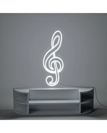 Treble Clef Note Neon Sign for Music Lovers