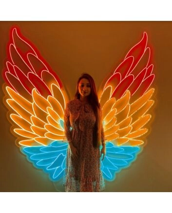 Macaw Wings Neon Sign for Nature and Whimsical Decor