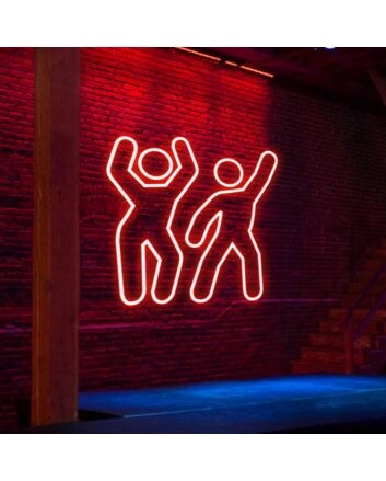 Dancing People Neon Sign for Party and Social Spaces