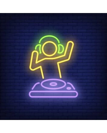 DJ Mixer Neon Sign for Music Lovers