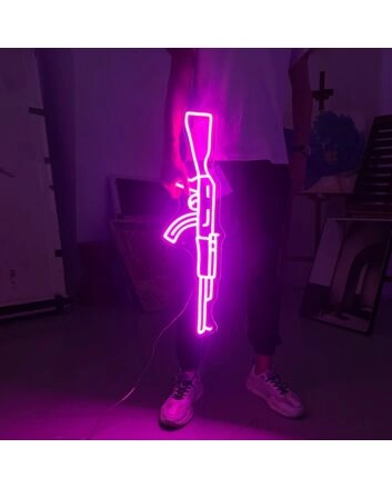 &#39;GUN&#39; neon sign