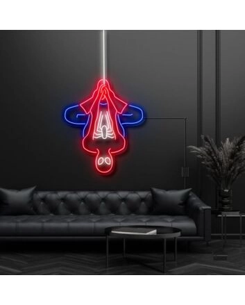 Spiderman Hanging Neon Sign for Superhero Fans