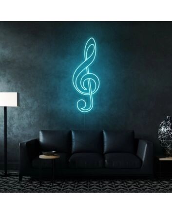 Treble Clef Neon Sign for Music Lovers