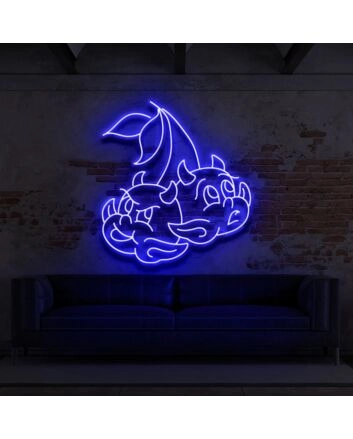 Devil Cherries For Tattoo Studio Neon Sign for Edgy and Artistic Spaces