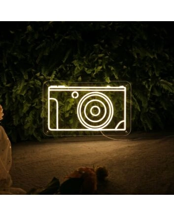 &#39;CAMERA&#39; neon sign