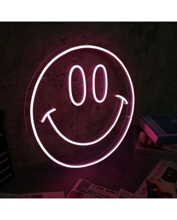 Big Smile Face Neon Sign for Positive and Fun Spaces