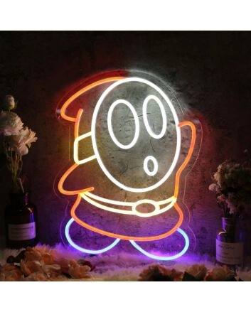 Mario Shy Guy Custom Neon Sign for Video Game Fans