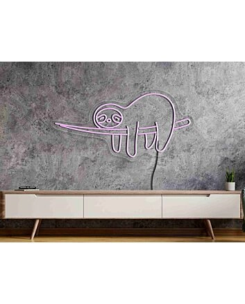 Sloth Neon Sign Animal Neon Sign Lazy Neon Sloth Wall Art Sloth Wall Decor for Animal Lovers