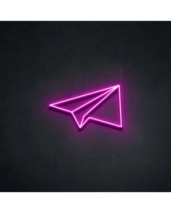 Paper Plane Neon Sign for Fun and Whimsical Decor