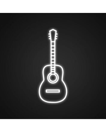 Guitar Neon Sign for Music Lovers and Studios