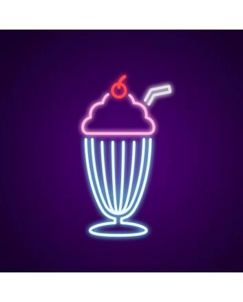 Milkshake Neon Sign for Fun and Refreshing Spaces