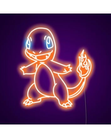 Charmander Neon Sign for Anime Fans and Fun Spaces