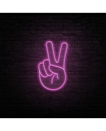 Peace Fingers Neon Sign for Positive and Peaceful Decor
