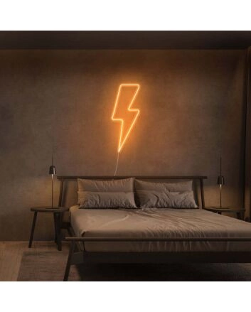 Lightning Bolt Neon Sign for Dynamic and Energetic Spaces