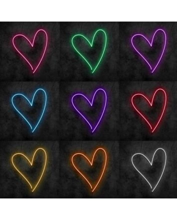Heart Neon Sign for Romantic and Loving Spaces