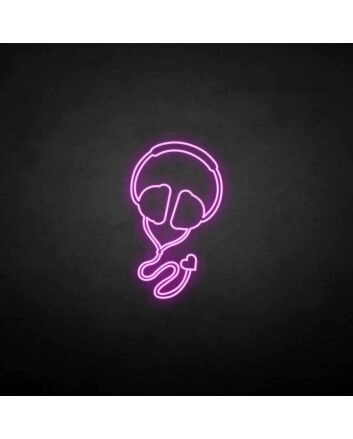 &#39;Headset&#39; neon sign