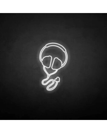 &#39;Headset&#39; neon sign