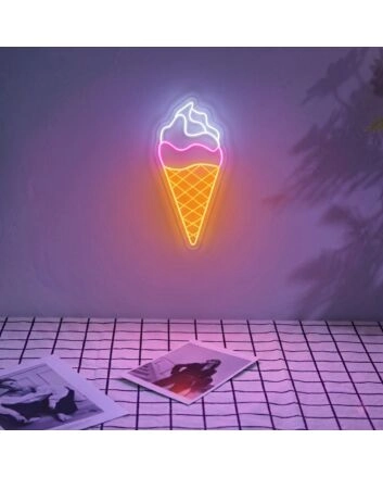 Ice Cream Neon Sign for Sweet and Fun Spaces