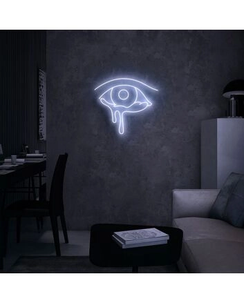 Tears Crying Eyes Neon Sign for Emotional and Artistic Spaces
