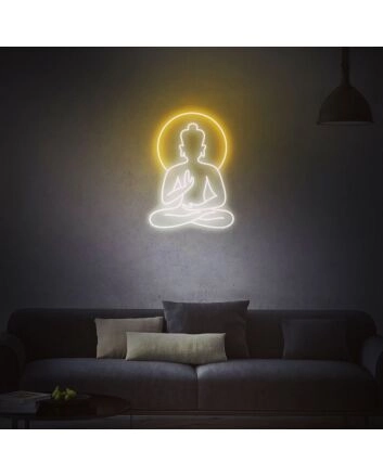 Buddha Neon Sign for Spiritual and Peaceful Spaces