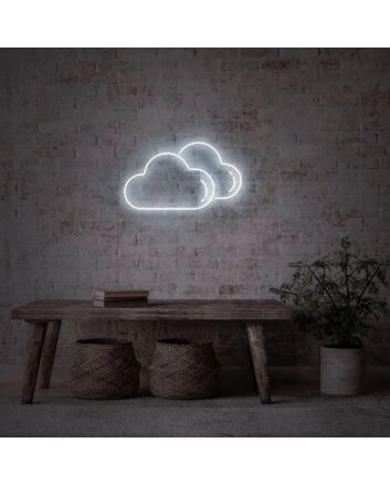 Clouds Neon Sign for Whimsical and Fun Spaces