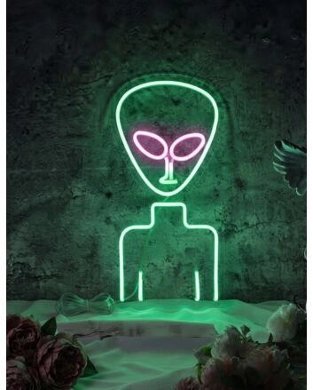 Alien Neon Sign for Whimsical and Fun Spaces