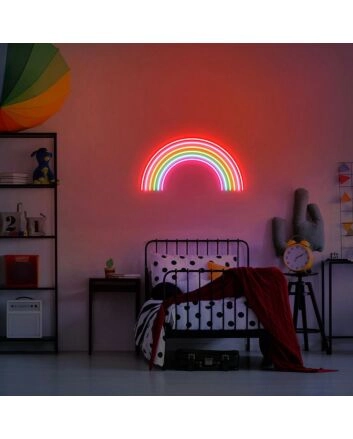 Rainbow Neon Sign for Whimsical and Fun Spaces