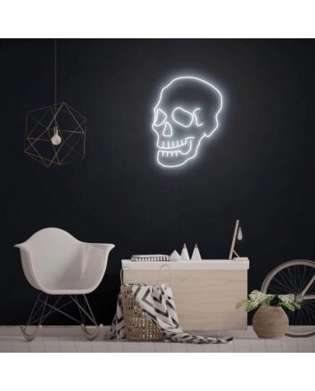 Skull Neon Sign perfect for a Halloween-themed room