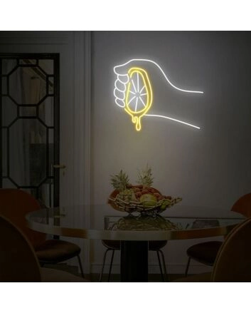 Lemon Juice Neon Sign brings a fresh vibe to kitchens