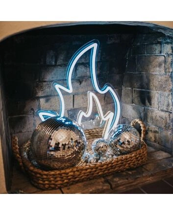 Flames Neon Sign brings energy to man caves and garages