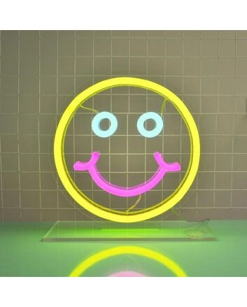 Smiley Face Table Top Neon Sign adds fun to kids' rooms